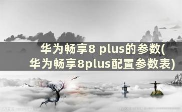 华为畅享8 plus的参数(华为畅享8plus配置参数表)